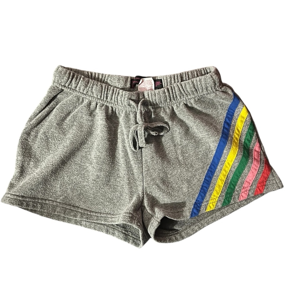 No Boundaries Low Rise Gray Rainbow Sweat Shorts